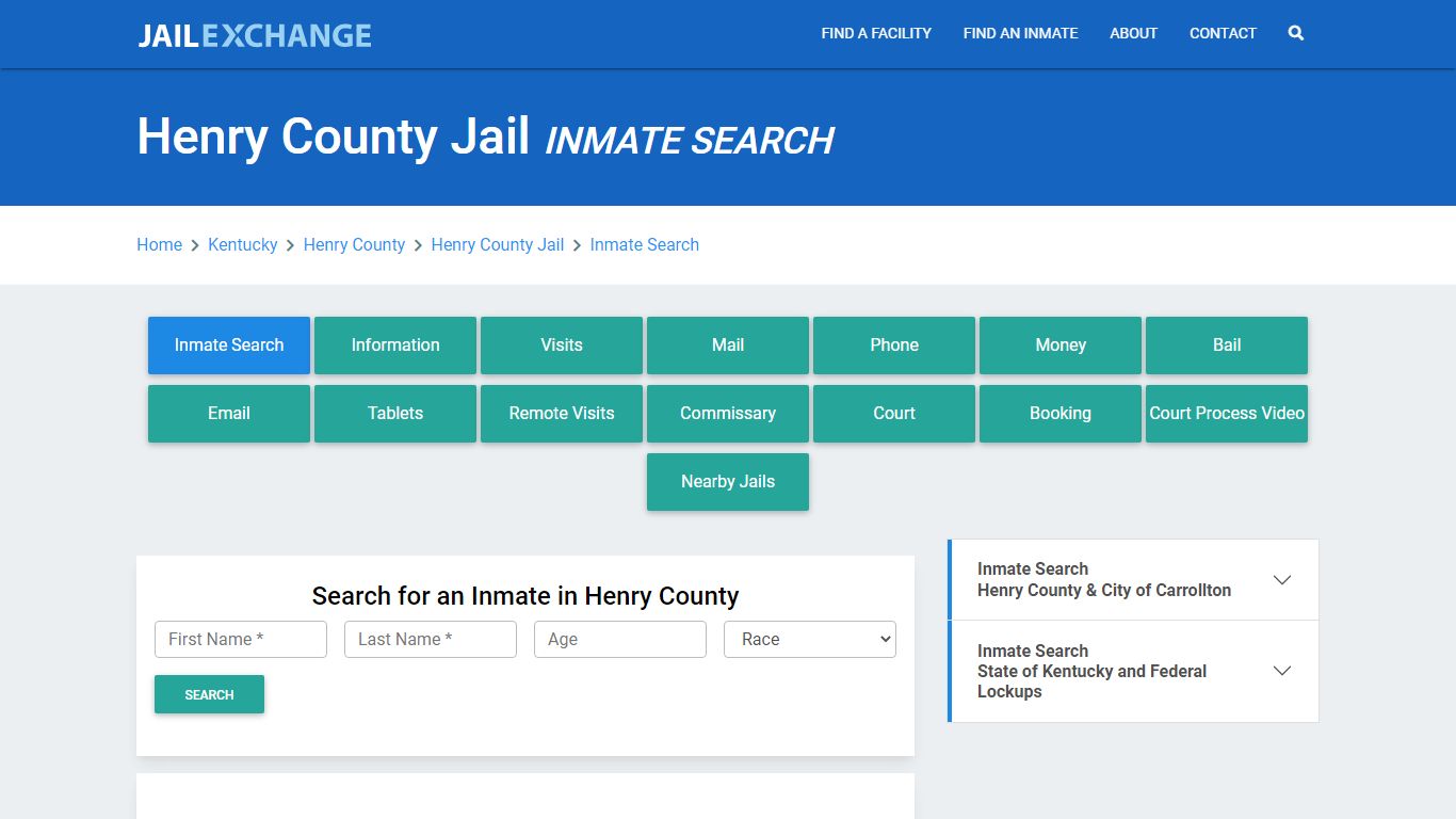 Henry County Jail, KY Inmate Search: Roster & Mugshots